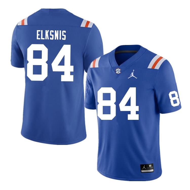 Men's NCAA Florida Gators Nick Elksnis #84 Stitched Authentic Nike Blue Throwback College Football Jersey GXV7765PW